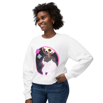 SPACE BEANS - Unisex Lightweight Crewneck Sweatshirt