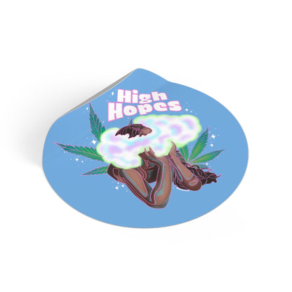 HIGH HOPES - Round Vinyl Stickers