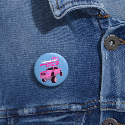 DIAMOND PLATE TAILGATE - Custom Pin Buttons