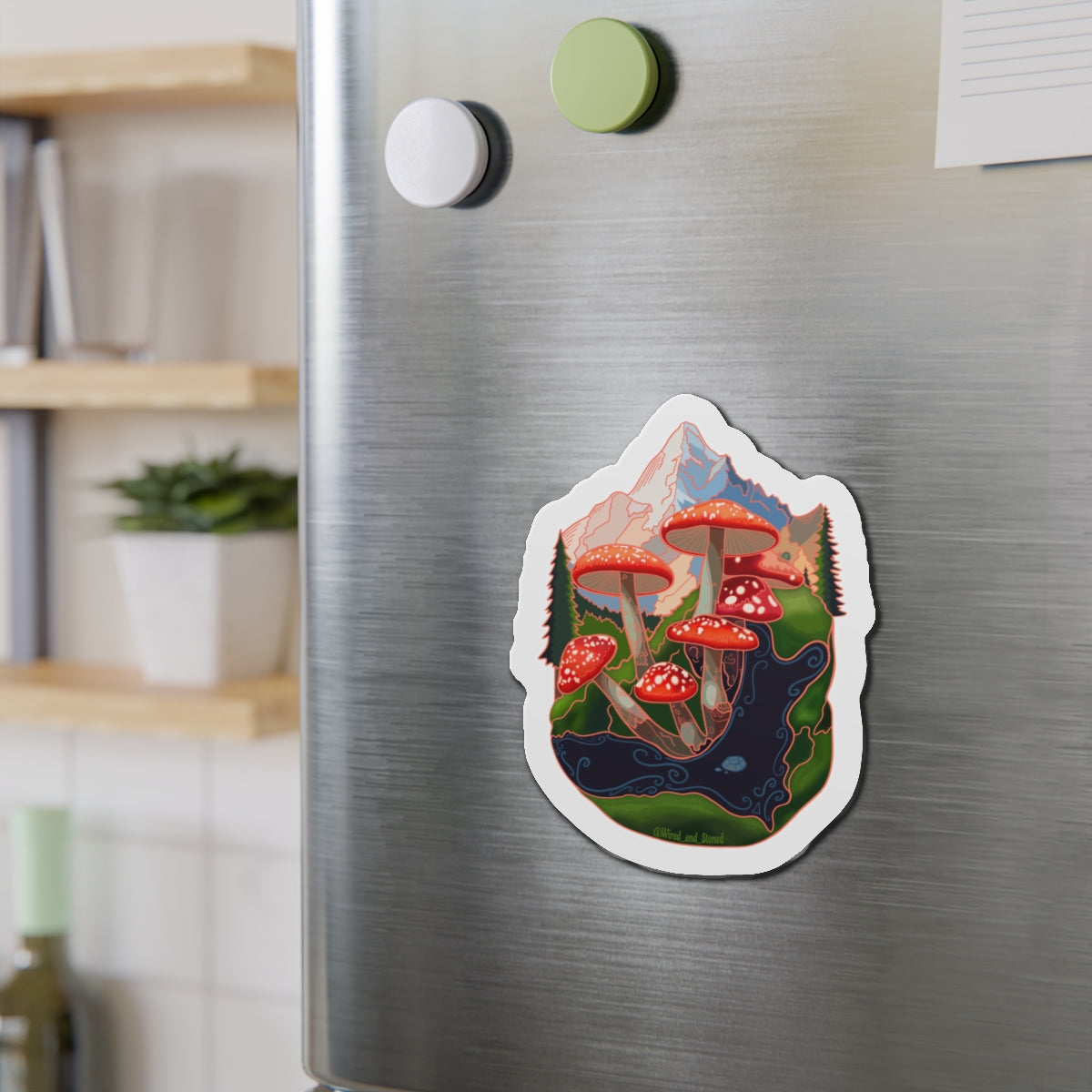 SCENIC MOUNTAIN VIEW - Die-Cut Magnets