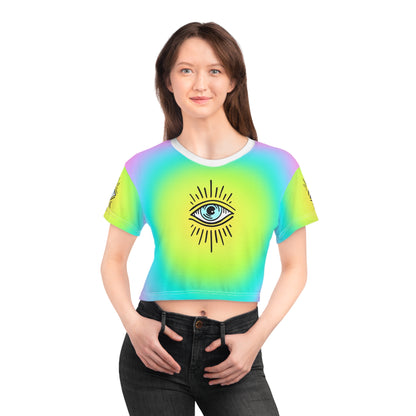 Angel Number 111 Crop Tee (AOP)