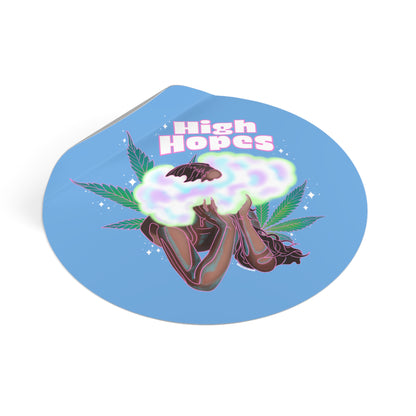 HIGH HOPES - Round Vinyl Stickers