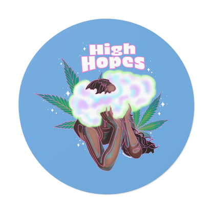 HIGH HOPES - Round Vinyl Stickers