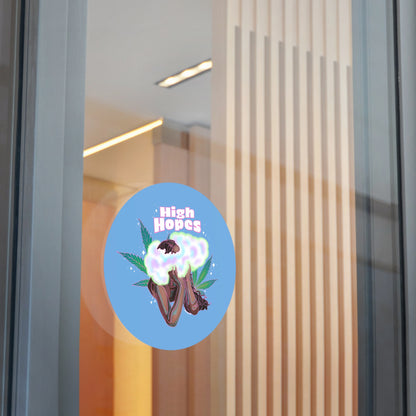 HIGH HOPES - Round Vinyl Stickers