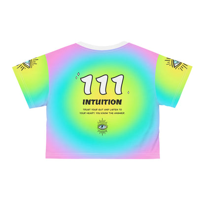 Angel Number 111 Crop Tee (AOP)