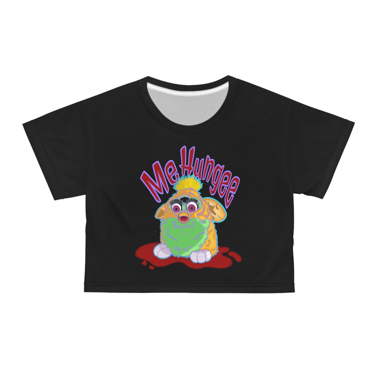 ME HUNGEE FURBY - Crop Tee (AOP)